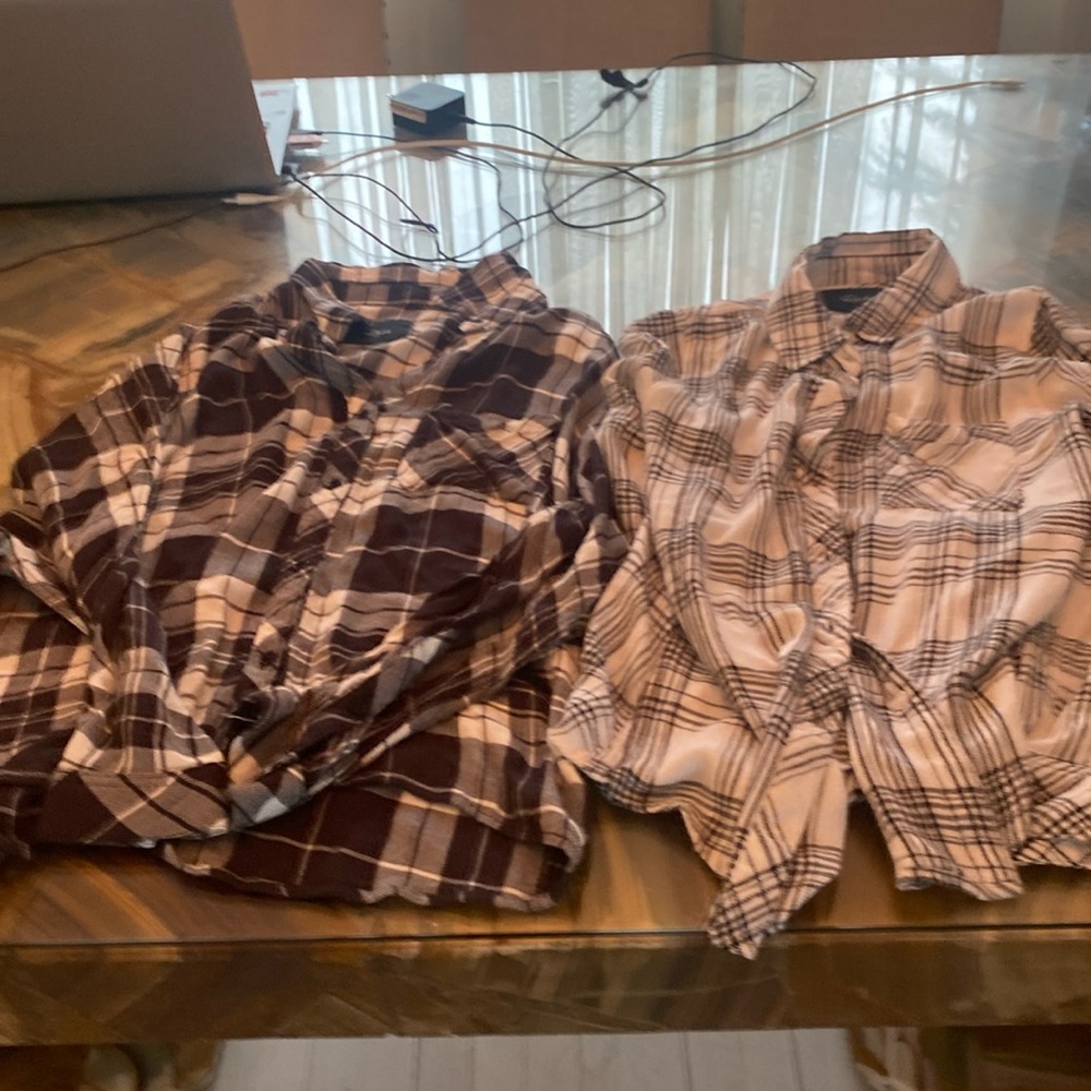 Rails 2pc Lot Button Down Plaid Xs - image 1